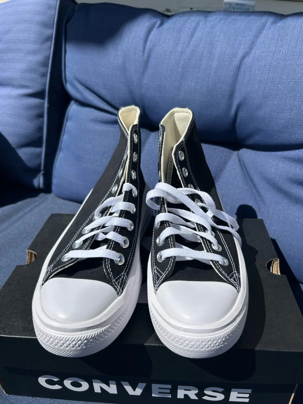 Converse Chuck Taylor All Star CTAS Move HI Platform Black White Women’s 7 - Picture 3 of 8
